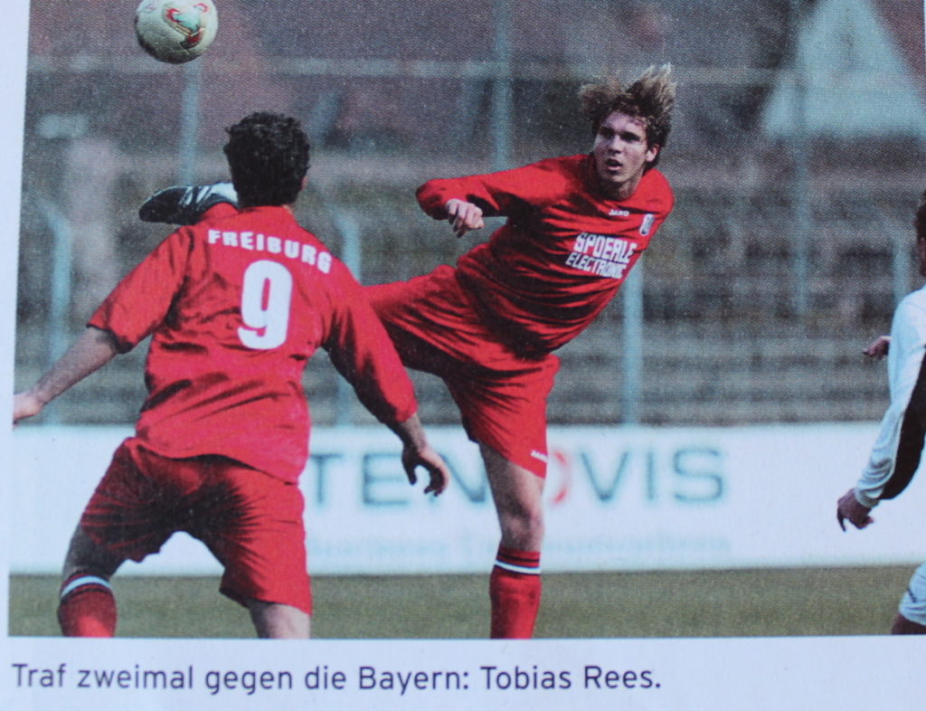 Foto von Tobias Rees beim Fussballspiel des SC Freiburg