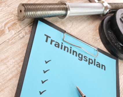 Ektomorph Trainingsplan: Foto von einem Trainingsplan