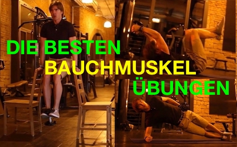 Bauchtraining jeden Tag: Foto von den drei besten Bauchmuskelübungen.