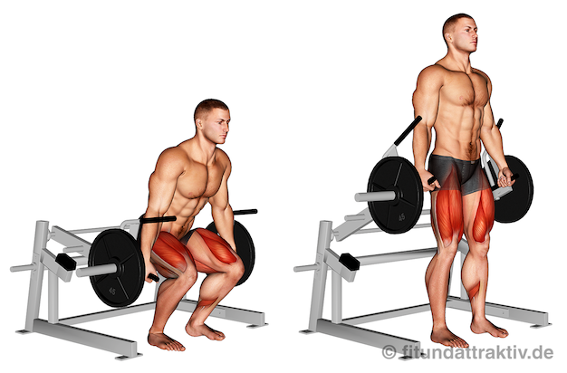 Bild von der Kreuzheben Technik an der Maschine.