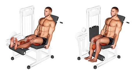 Hintere Oberschenkelmuskulatur: Foto von der Übung Beinbizeps Maschine sitzend.