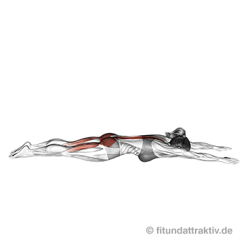 Was ist Freeletics: GIF von der Übung Rückenstrecken liegend.